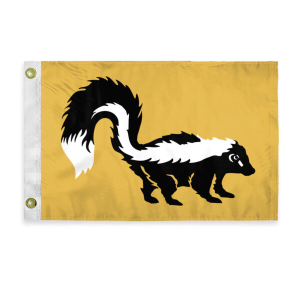 AGAS Skunk Novelty Boat Flag - 12 x 18 inch - Double Sided Printed 200D Nylon