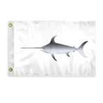 AGAS Sword Fish Novelty Boat Flag - 12 x 18 inch - Double Sided Printed 200D Nylon