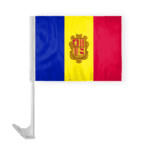 Andorran Car Flag Premium with Official Seal 10.5x15 inch