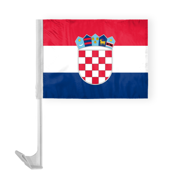 AGAS Croatian Car Flag Premium 10.5x15 inch