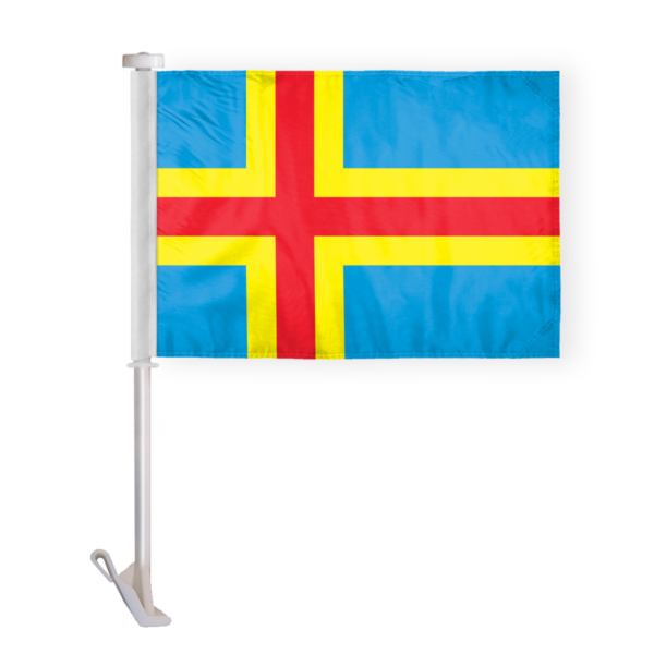 AGAS Aland Car Flag 12x16 inch - Printed Single Sided on Polyester