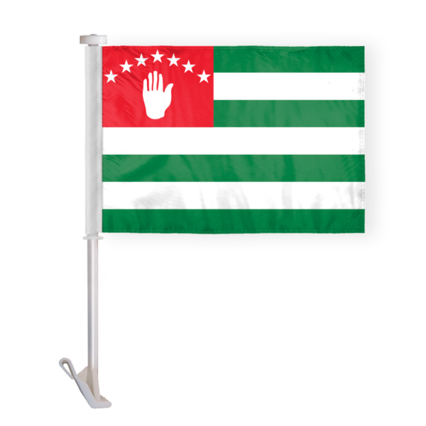 AGAS Abkhazia Car National Flag 12x16 inch Polyester Fabric Double Stitched 17 Inch