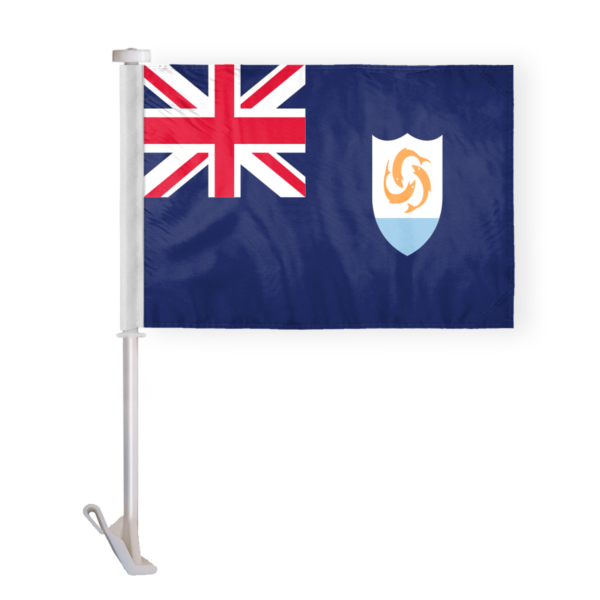 AGAS Anguilla Car Flag 12x16 inch Polyester Fabric Double Stitched