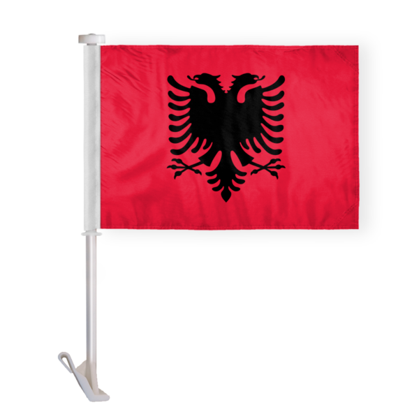 AGAS Albania Car Country Flag 12x16 inch Polyester