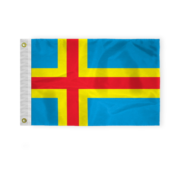 AGAS Aland Boat Flag 12x18 inch - Printed Single Sided on 200D Nylon