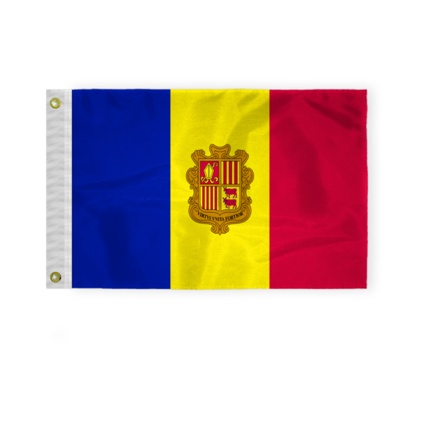 AGAS Andorra with Official Seal 12x18 inch Mini Andorra Flag 200D Nylon