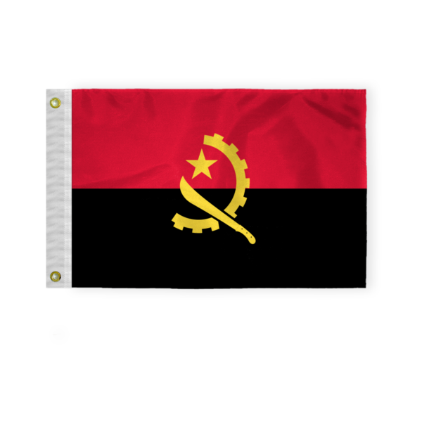 AGAS Angola 12x18 inch Mini Angola Flag 200D Nylon