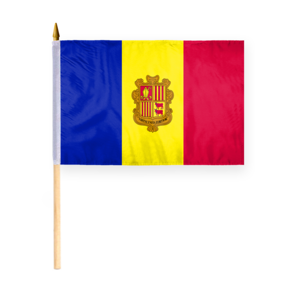 AGAS Small Andorra with Seal Flag 12x18 inch