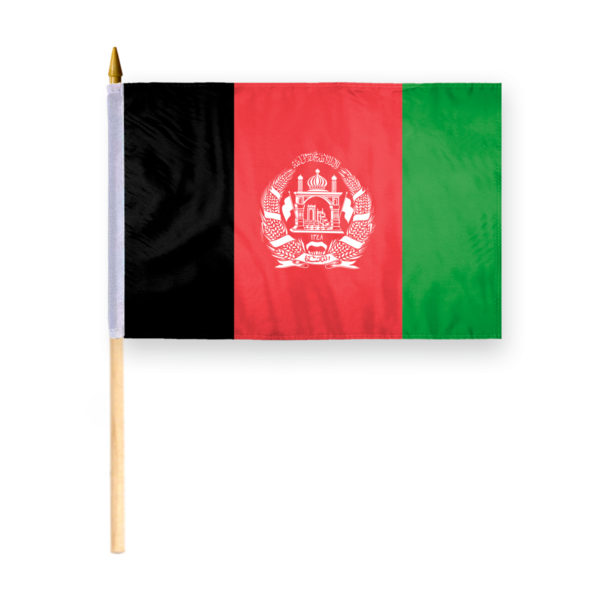 AGAS Small 12" x 18" 12x18 inch Afghanistan Hand Flag Polyester material