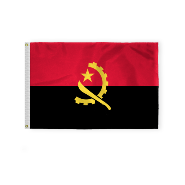 AGAS Angola Country Flag 2x3 ft Nylon Fabric Double Stitched