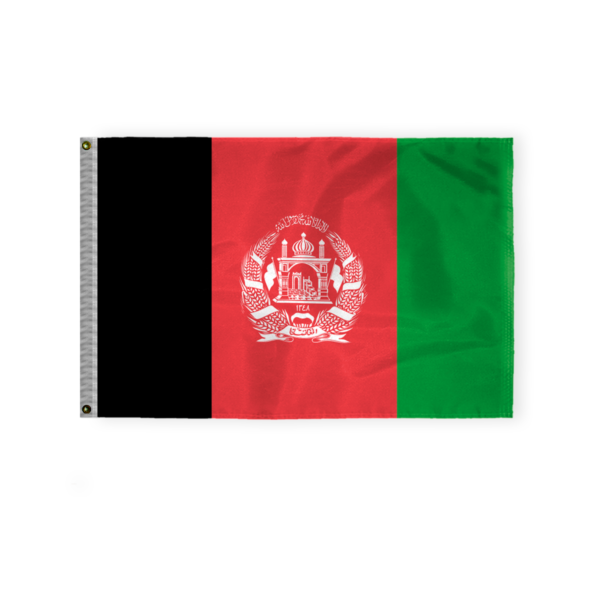 AGAS 2 x 3 Feet Afghani Flag Heavyweight Nylon Brass Grommets Stitched Edges