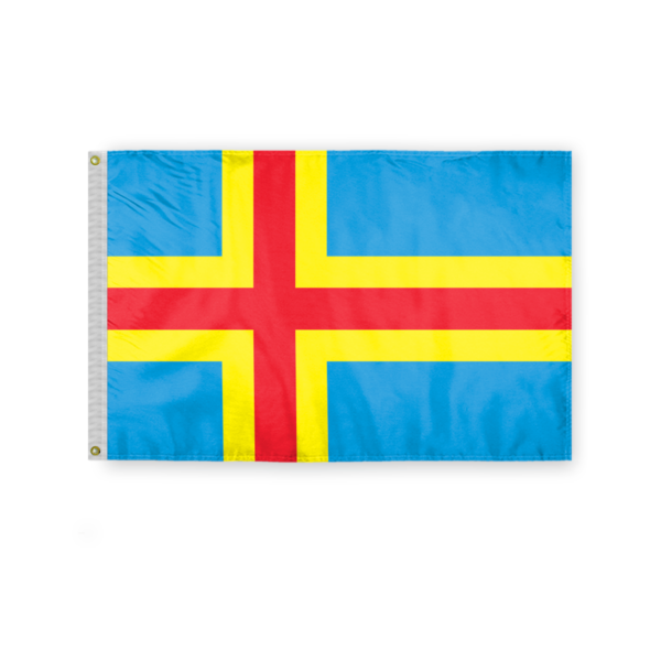AGAS Åland flag 2x3 ft - Printed Single Sided on 200D Nylon - Stitched Edges