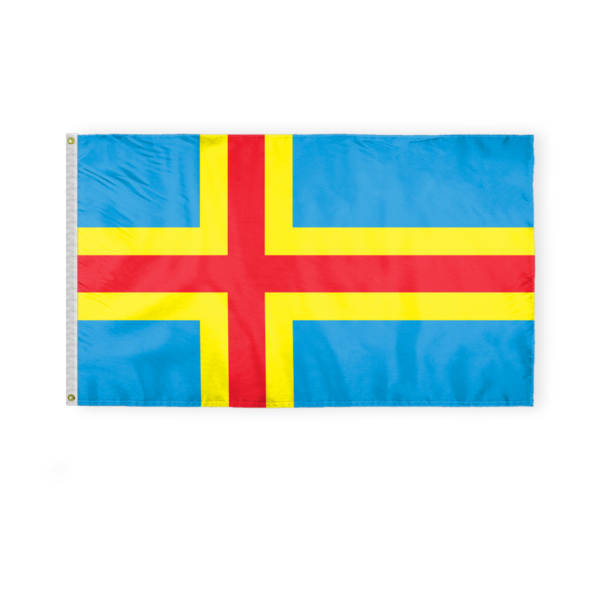 AGAS Åland flag 3x5 ft - Printed Single Sided on Polyester - Stitched Edges