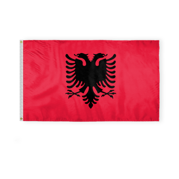 AGAS Albania Country Flag 3x5 ft Polyester Fabric Double Stitched Polyester