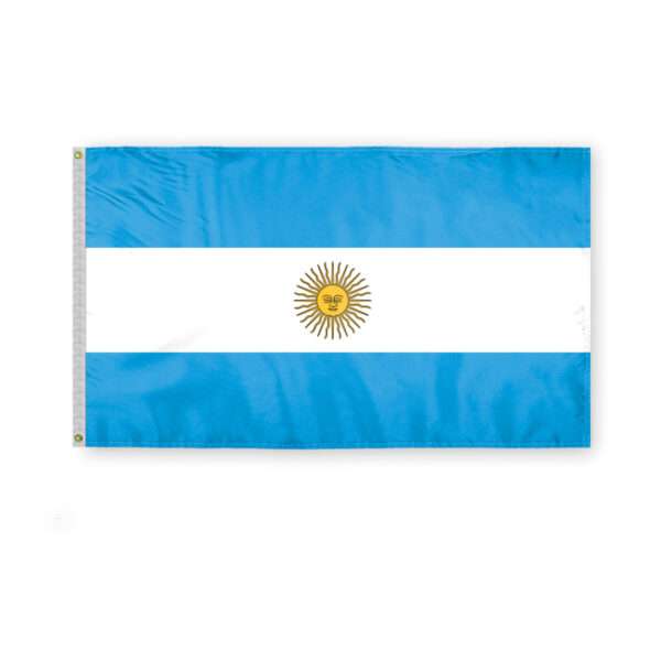 AGAS Argentina Flag with Seal - 3x5 ft - Printed Single Sided on Polyester