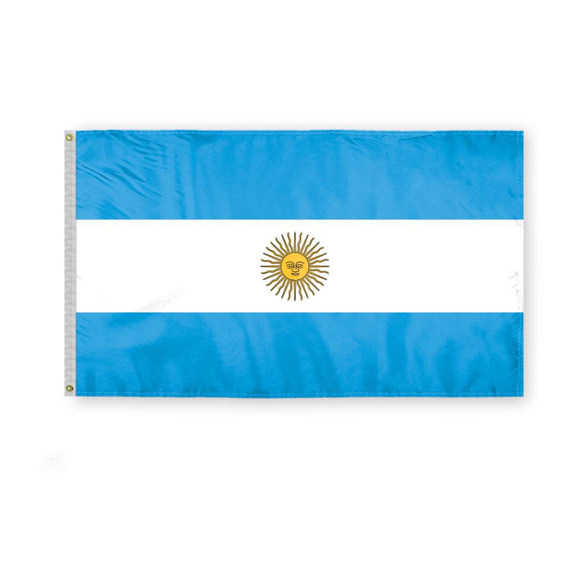 AGAS Argentina Flag with Seal - 3x5 ft - Printed Single Sided on Polyester AGAS Argentina Flag with Seal - 3x5 ft - Printed Single Sided on Polyester