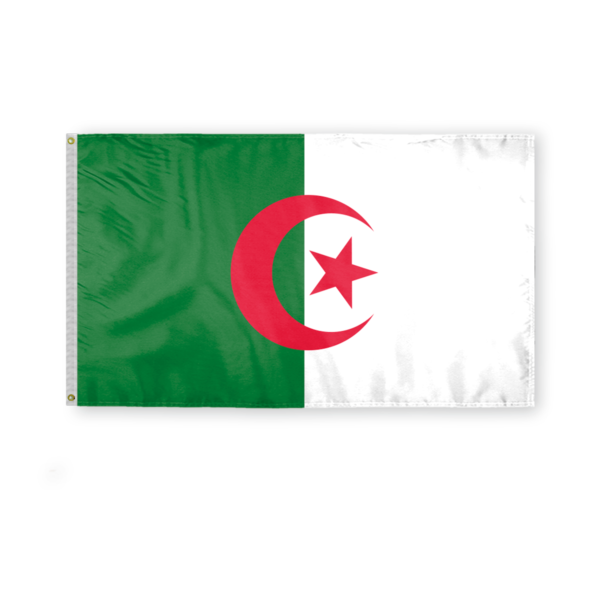 AGAS Algeria Flag - 3x5 ft - Printed Single Sided on Polyester