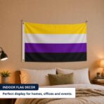 Non binary 4x6 ft Nylon 200D Pride Flags