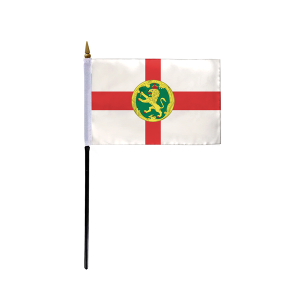 AGAS Alderney Stick Flag 4x6 inch mounted onto 11 inch Plastic Pole