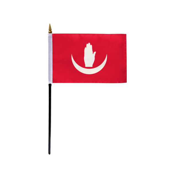 AGAS Anjouan Flag 4x6 inch - 11" Plastic Pole 100% Polyeste