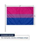 Bisexual 4x6 ft Nylon 200D Pride Flags
