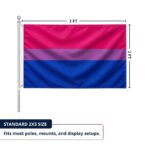 Bisexual 2x3 ft Nylon 200D Pride Flags