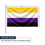 Nonbinary 2x3 ft Nylon 200D Pride Flags