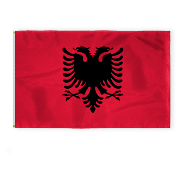 AGAS Albania Country Flag 5x8 ft 200D Nylon Fabric Double