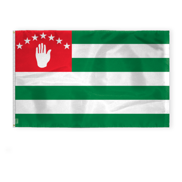 AGAS Abkhazia National Flag 5x8 ft 200D Nylon Fabric Double Stitched Canvas