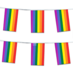 AGAS Rainbow Flag Streamers for Party 60 Ft Long