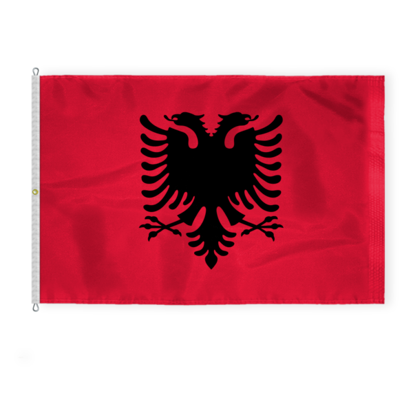 AGAS Large Albania Country Flag 8x12 ft - Printed Single Sided on 200D Nylon