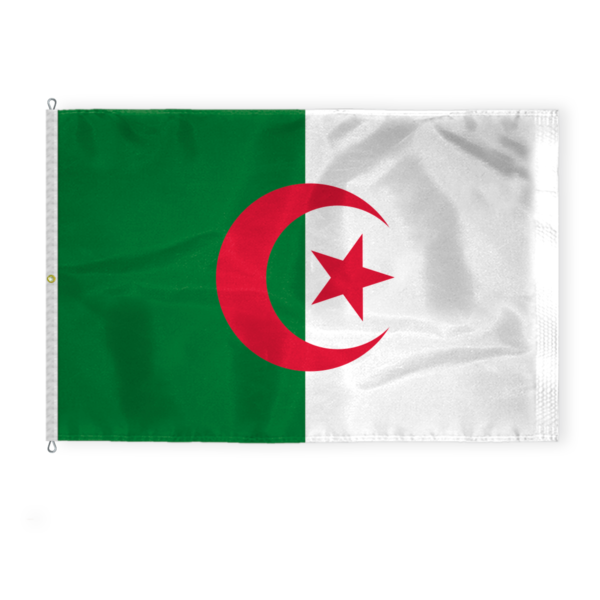 AGAS Algeria Flag - 8x12 ft - Printed Single Sided on 200D Nylon