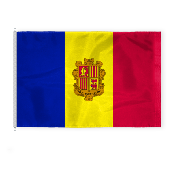 AGAS Large Andorra Flag with Official Seal 8x12 ft