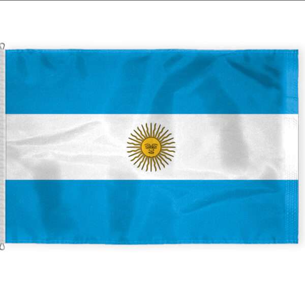 AGAS Argentina Flag with Seal - 8x12 ft - Printed Single Sided on 200D Nylon