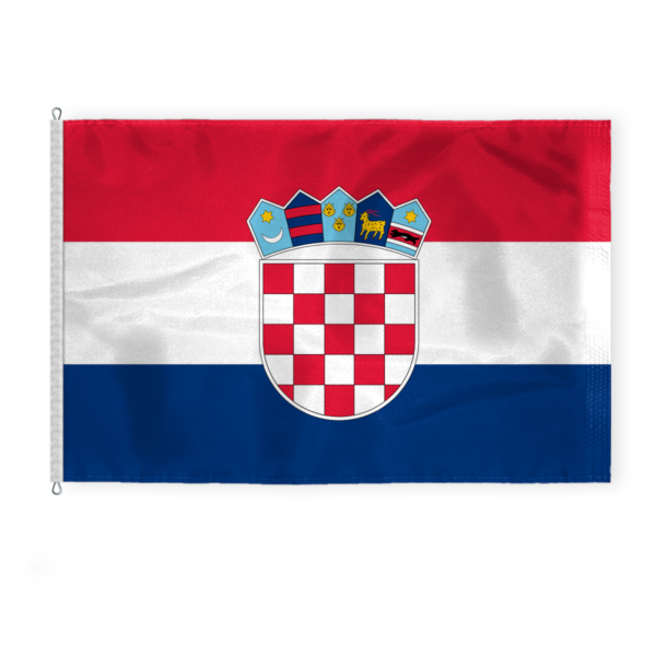 AGAS Large Croatia Flag 8x12 ft - Printed Single Sided on 200D Nylon