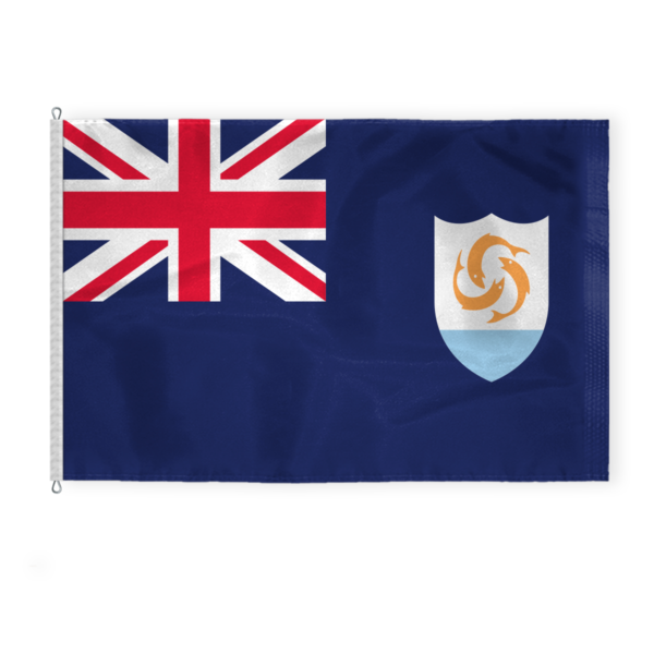 AGAS Large Anguilla Flag 8x12 ft - Printed Single Sided on 200D Nylon