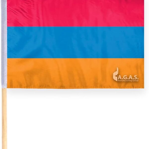 AGAS Armenia Stick Flag 12x18 inch
