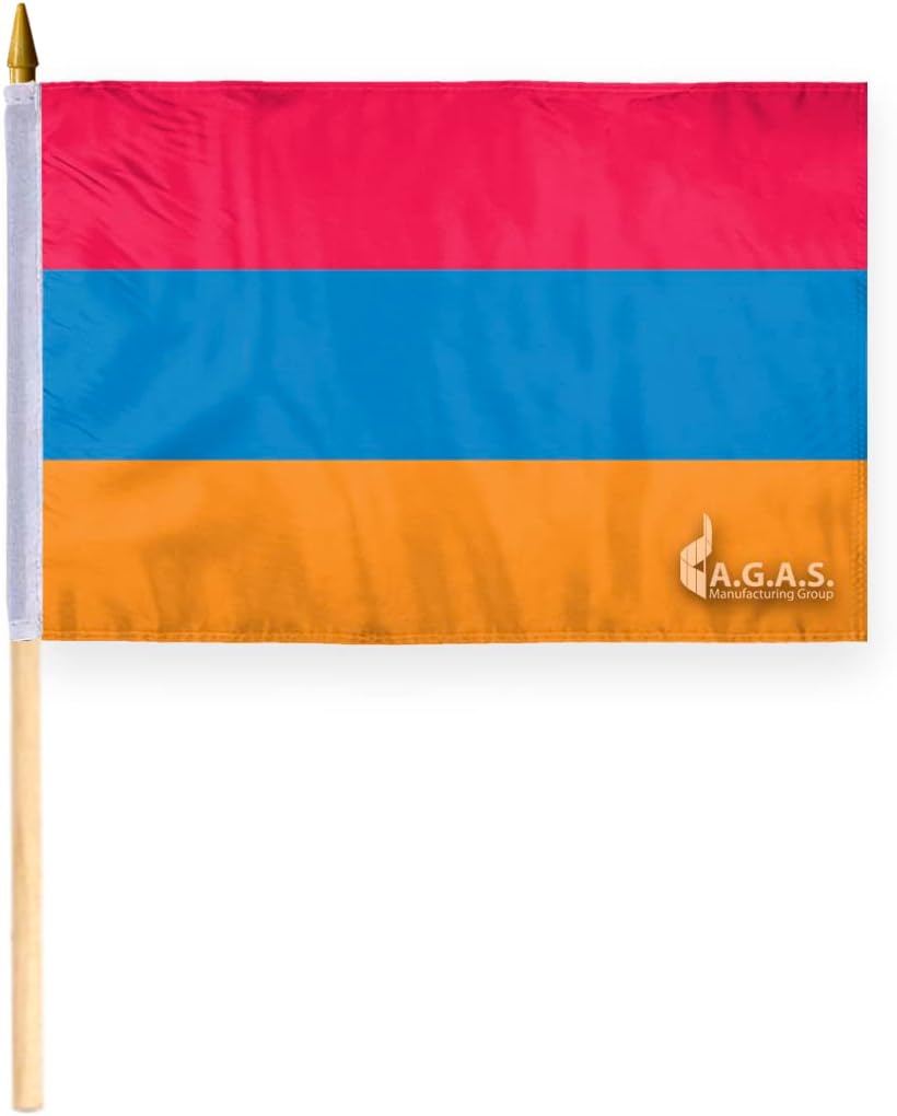 AGAS Armenia Stick Flag 12x18 inch