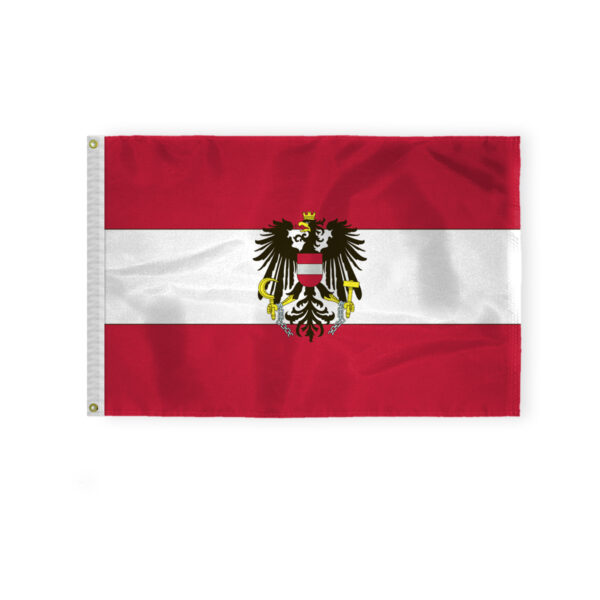 AGAS Austria with Eagle Seal Flag 2x3 ft - Printed Single Sided on 200D Nylon