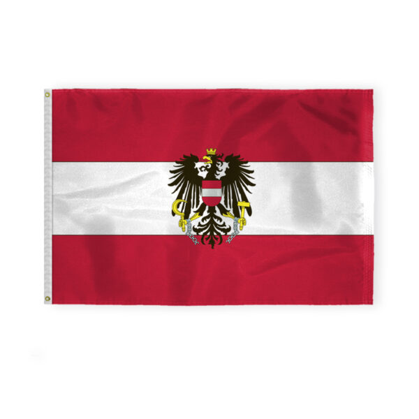 AGAS Austria with Eagle Seal Flag 4x6 ft - Printed Single Sided on 200D Nylon