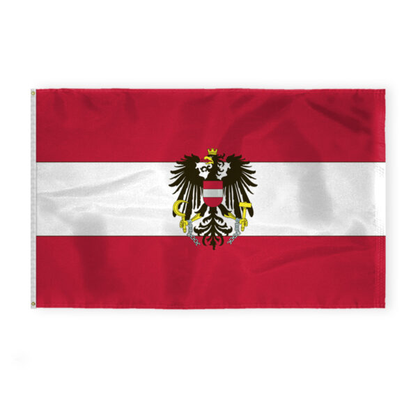 AGAS Austria with Eagle Seal Flag 5x8 ft - Printed Single Sided on 200D Nylon