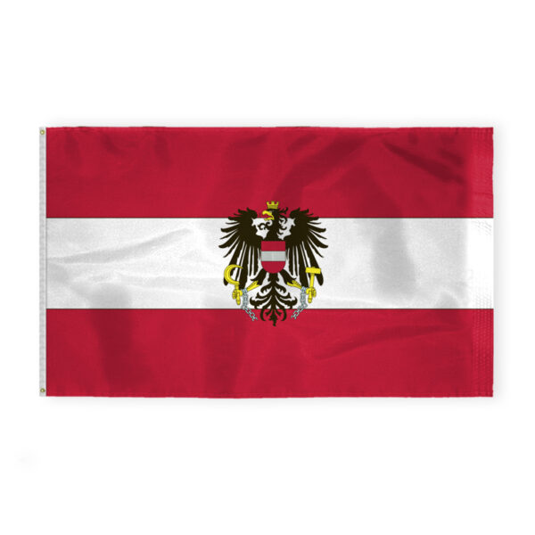 AGAS Austria with Eagle Seal Flag 6x10 ft -Printed Single Sided on 200D Nylon