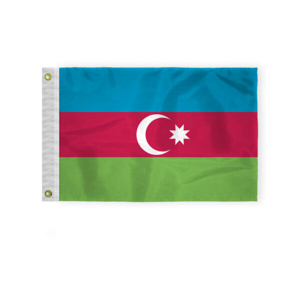 AGAS Azerbaijan Miniature Flag 12x18 inch 200D Nylon