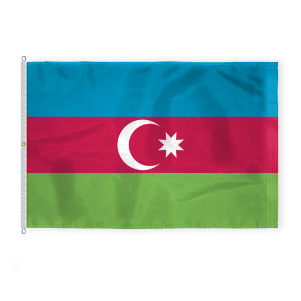 AGAS Azerbaijan Flag 8x12 ft - Printed Single Sided on 200D Nylon