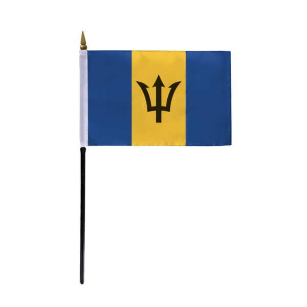 AGAS Small Barbados 4x6 inch Flag mounted