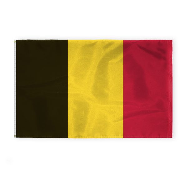 AGAS Belgium Flag 5x8 ft - Printed Single Sided on 200D Nylon