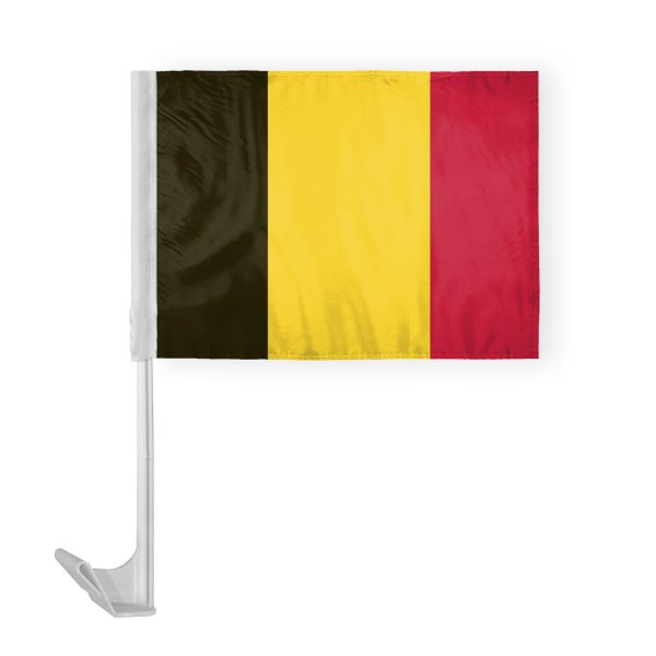 AGAS Belgium Car Flag 12x16 inch - Printed Single Sided on Polyester