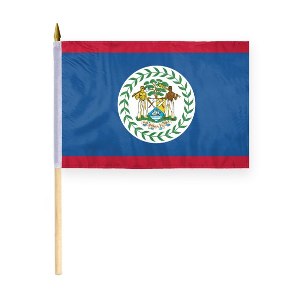 AGAS Belize Stick Flag 12x18 inch