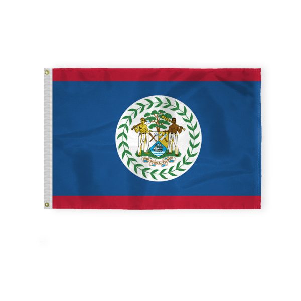AGAS Belize Flag 2x3 ft - Printed Single Sided on 200D Nylon