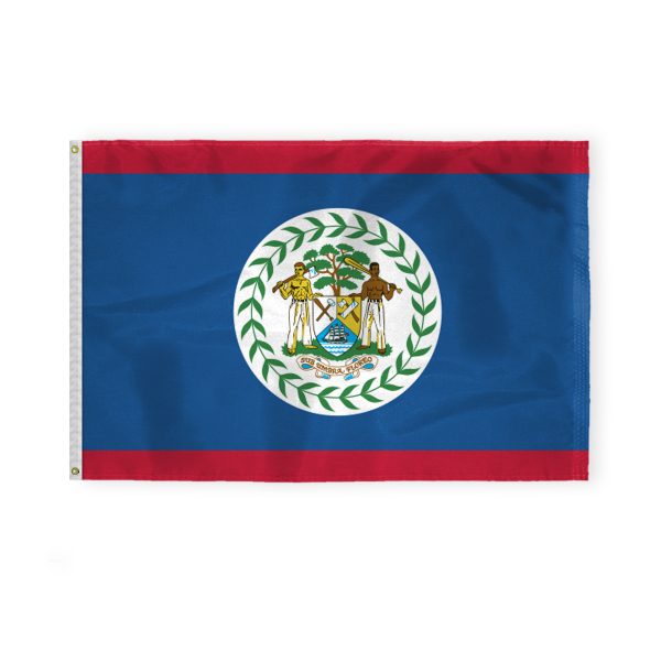 AGAS Belize Flag 4x6 ft - Printed Single Sided on 200D Nylon